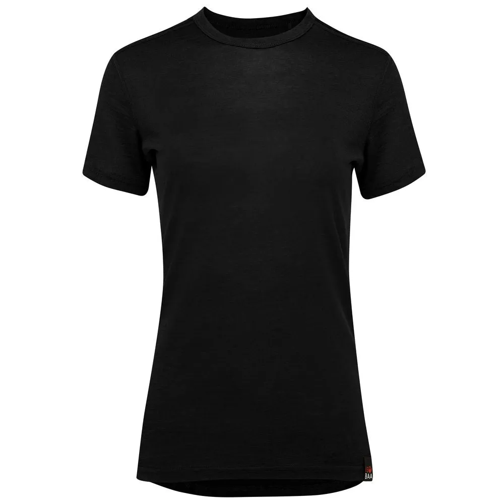 Womens Merino 150 Short Sleeve Crew (Black)