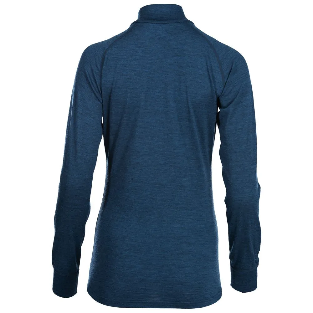 Womens Merino 200 Long Sleeve Zip Neck (Petrol)