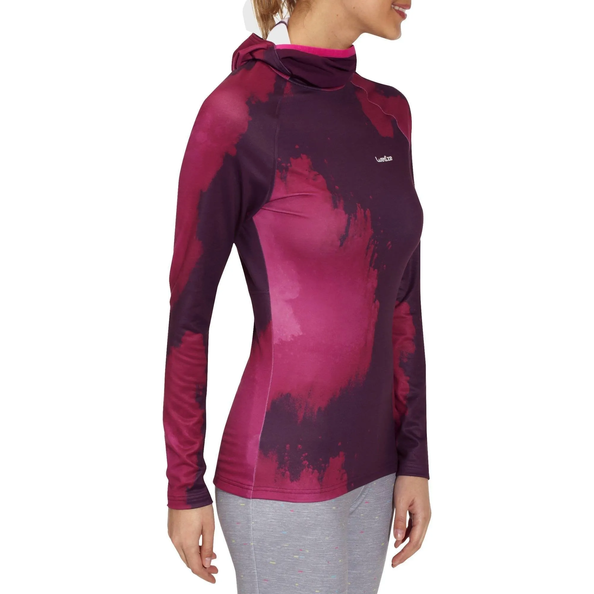 Women's Ski Base Layer Hood Top Freshwarm