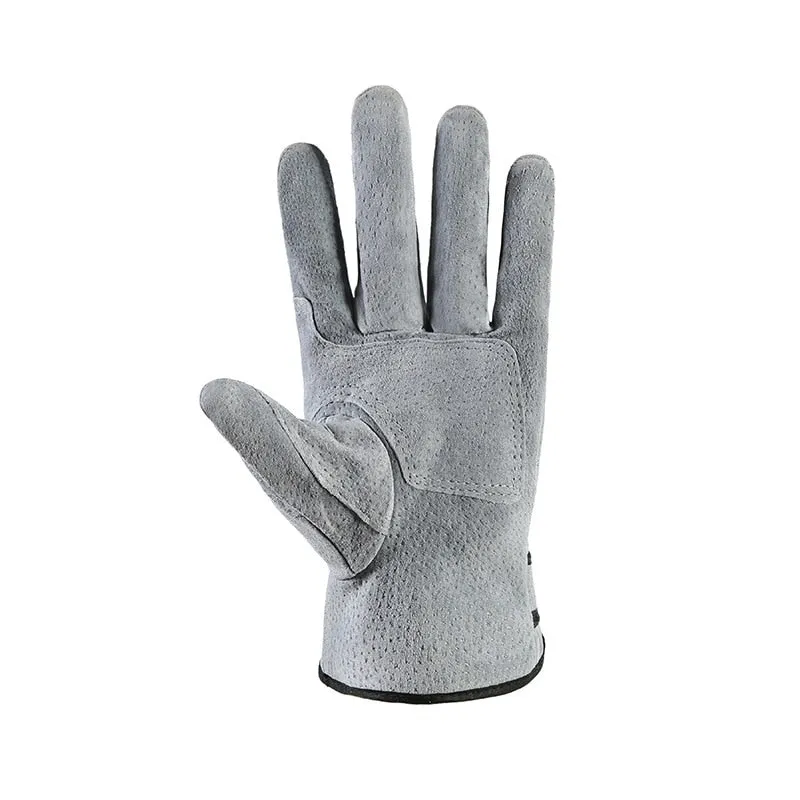 Work Gloves Leather Workers Work Welding Safety Protection Garden Sports Motorcycle Driver Wear-resistant Gloves Heat Insulation